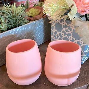 Odeme silicone stemless wine glasses, pair of two